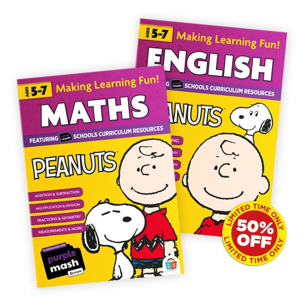 Peanuts Maths and Peanuts English Fun Learning Workbook Bundle 5-7 yrs (Series 2)